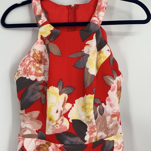 NWT Francesca’s Red Floral Mini Dress - Picture 3 of 11